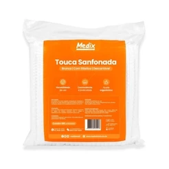 kit de 100 a 200 unidades de touca sanfonada descartaveis Medix