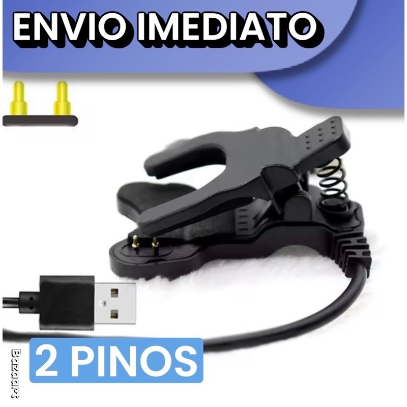 🔌 Carregador UNIVERSAL USB para todos os  Relógio 2 pinos smartwatchs e bands Inteligente B57 B58 TW64 MONDAINE e Outros