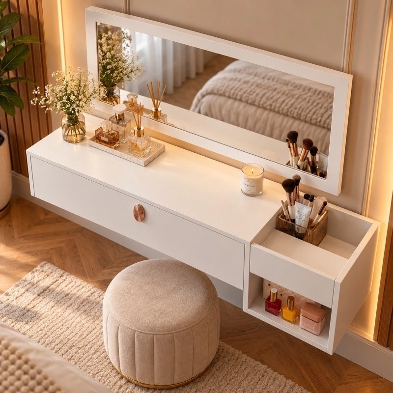 Penteadeira Com Espelho Camarim Body Splash Suspensa e Gaveta Organizadora Maquiagem - OFERTA DE LANCAMENTO