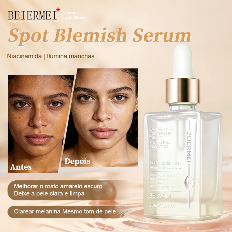 Imagem BEIERMEI Sérum Clareador e Anti-Manchas com 377 & Niacinamida 30ml / 1.0FL.OZ Clareamento intenso Hidratação e clareamen