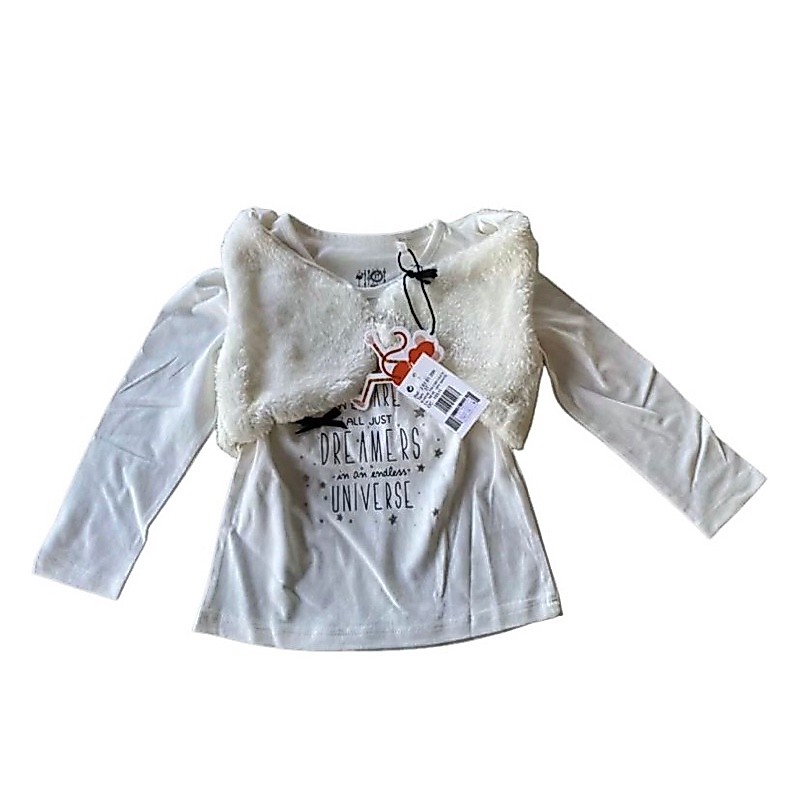 Blusa Manga Longa + Colete - Tip Top 2 anos