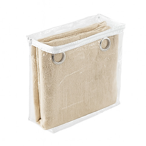 Kit 10 Saco Organizador para Cortina 34 x 40 x 6 Pvc e Zíper Guarda Roupa Armário
