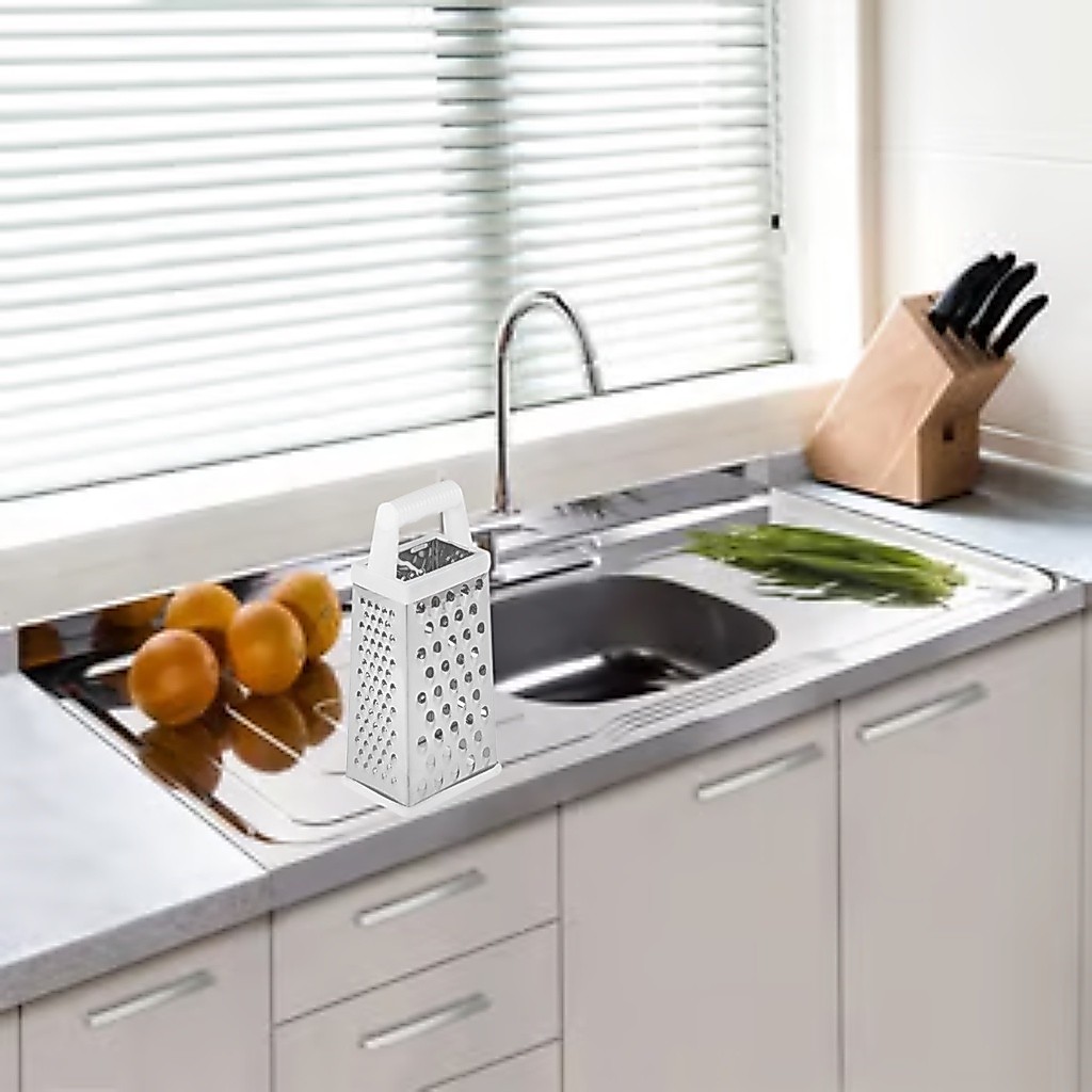 Ralador Fatiador Manual Inox Alça Queijo Legumes 4 Faces