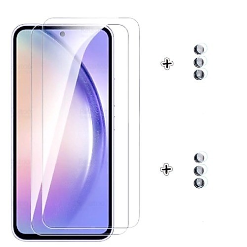 Para Samsung A55 A35 A25 A15 A34 A54 A56 A36 M35 M54 Película vidro sem Borda preta e Câmera