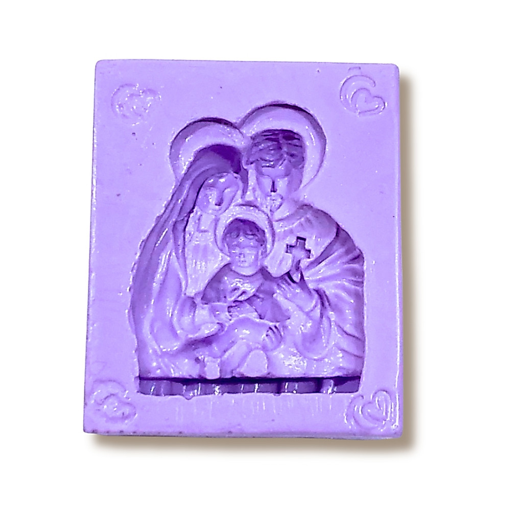 F1896 MOLDE DE SILICONE SAGRADA FAMÍLIA CONFEITARIA BISCUIT
