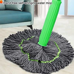 Esfregão Mop Desidratação 2 Em 1 - Esfregão Giratório Automático Para Limpeza De Piso
