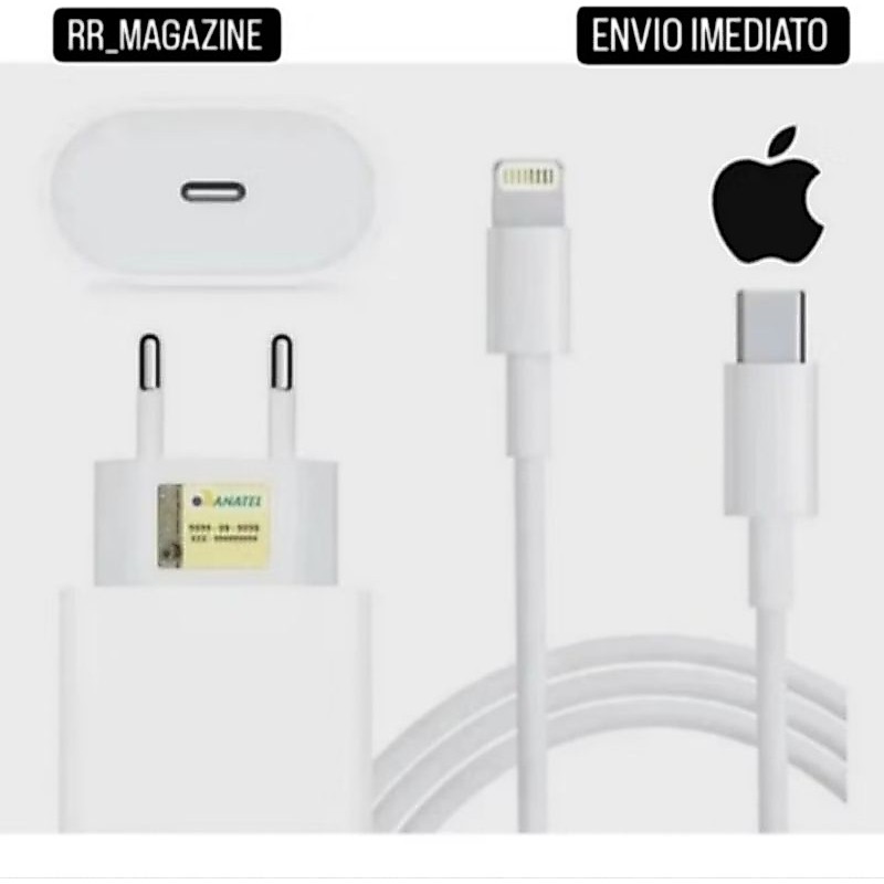 Carregador iPhone Original Completo Turbo 20w iPhone 7 8 11 12 13 14 Promax X Xr Xs