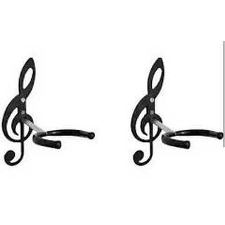 2 Suportes ..PRETOS.. Violão Parede, Guitarra, Baixo, Cavaquinho,Viola Ukulele