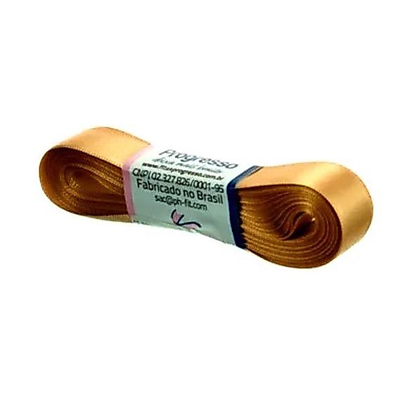 Fita de Cetim Progresso 15mm nº3 - 10m Cor 228 Ouro - 01 unidade