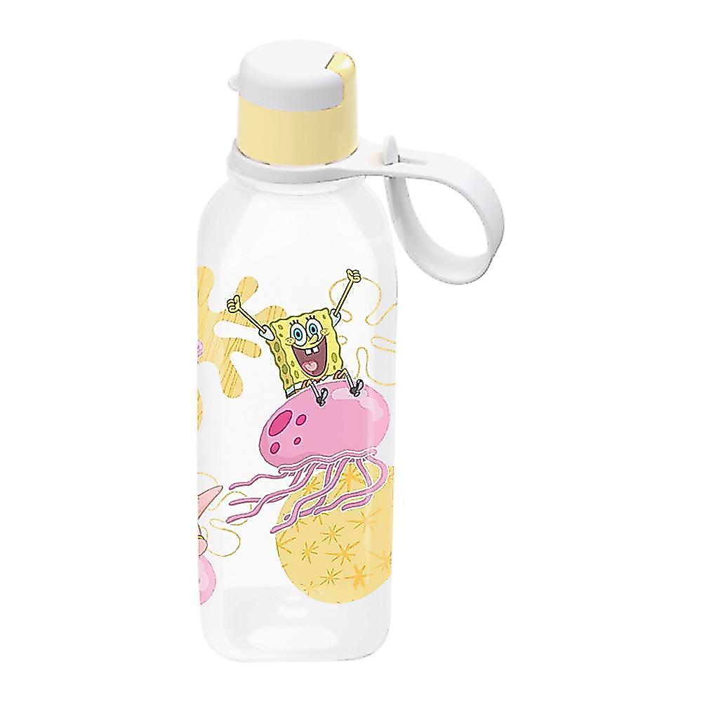 Garrafa Bob Esponja Quadrada Lancheira Passeio Plasútil