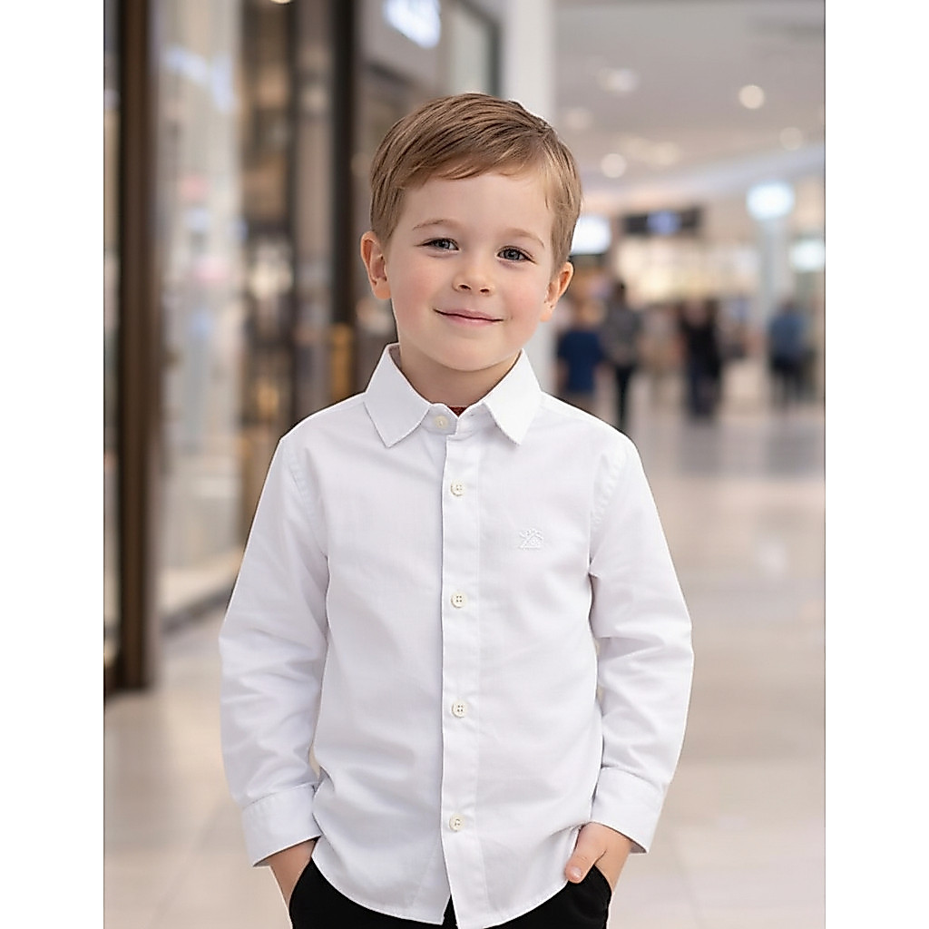 Camisa Social infantil Juvenil menino Infantil Manga Longa Menino Casamento Luxo