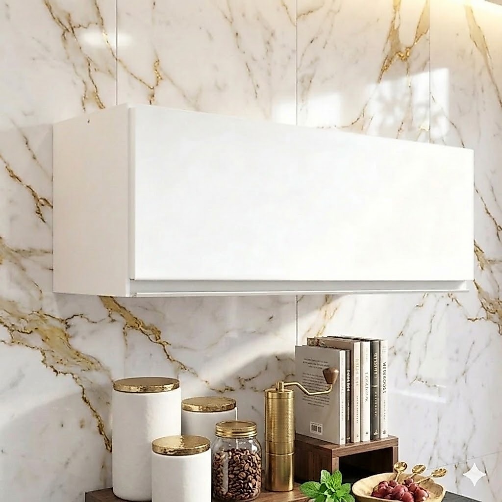 Armário de Cozinha suspenso multiuso aéreo 70cm 1 Porta 100% MDF BRANCO