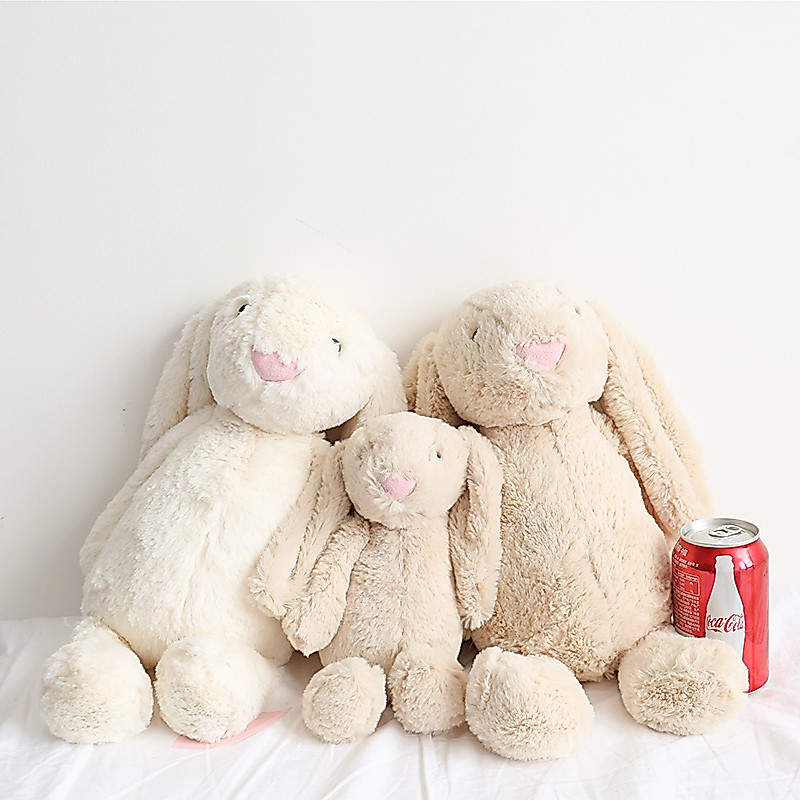 25/40/60cm Kawaii Orelhas Longas Coelho Pelúcia Animais Brinquedos De Coloridos Coelhinho Recheado Boneca Macia Baby Kid