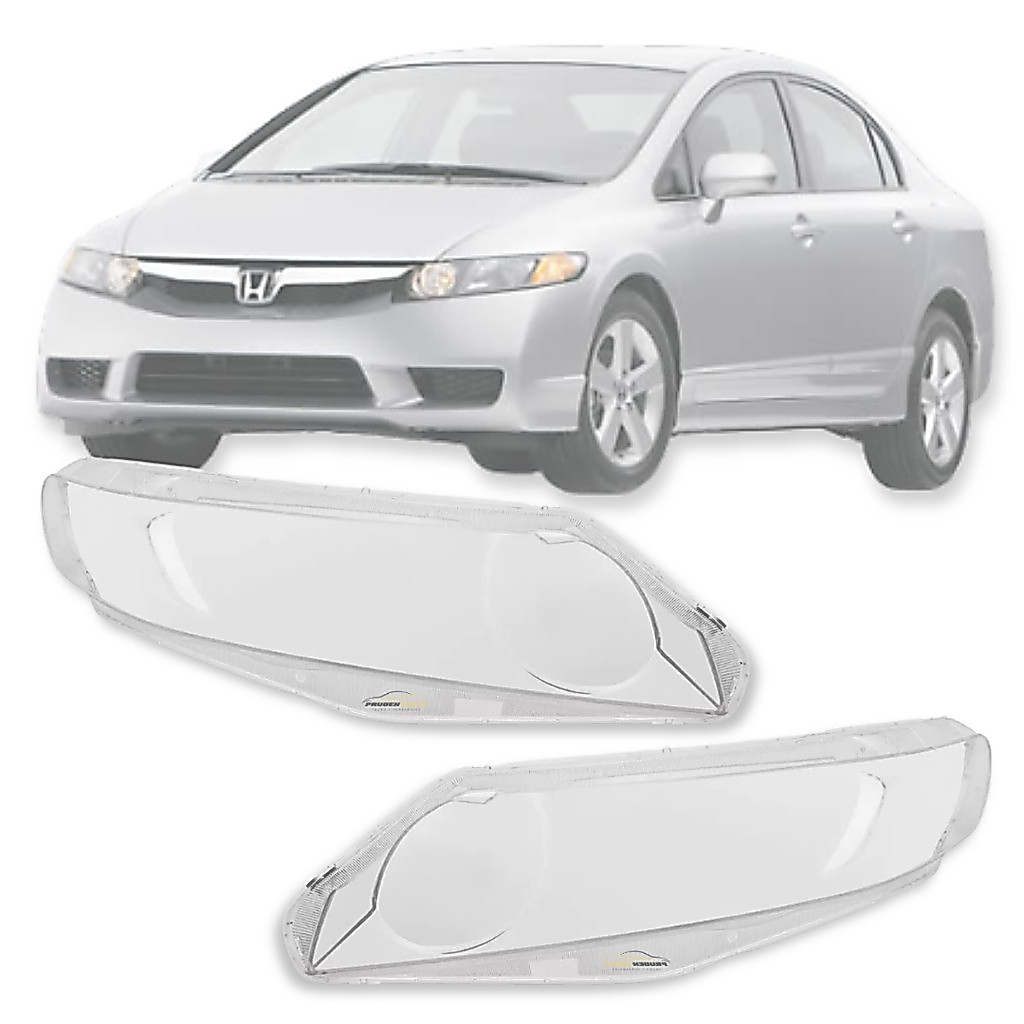 PAR LENTE DE FAROL HONDA CIVIC 2006 A 2011