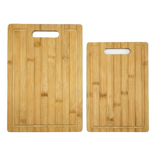 Kit Tábua De Corte Bambu 2 Ou 1 Carne Legumes Madeira Resistente