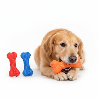 Kit Brinquedo Mordedor para Cães Formato Osso com Apito