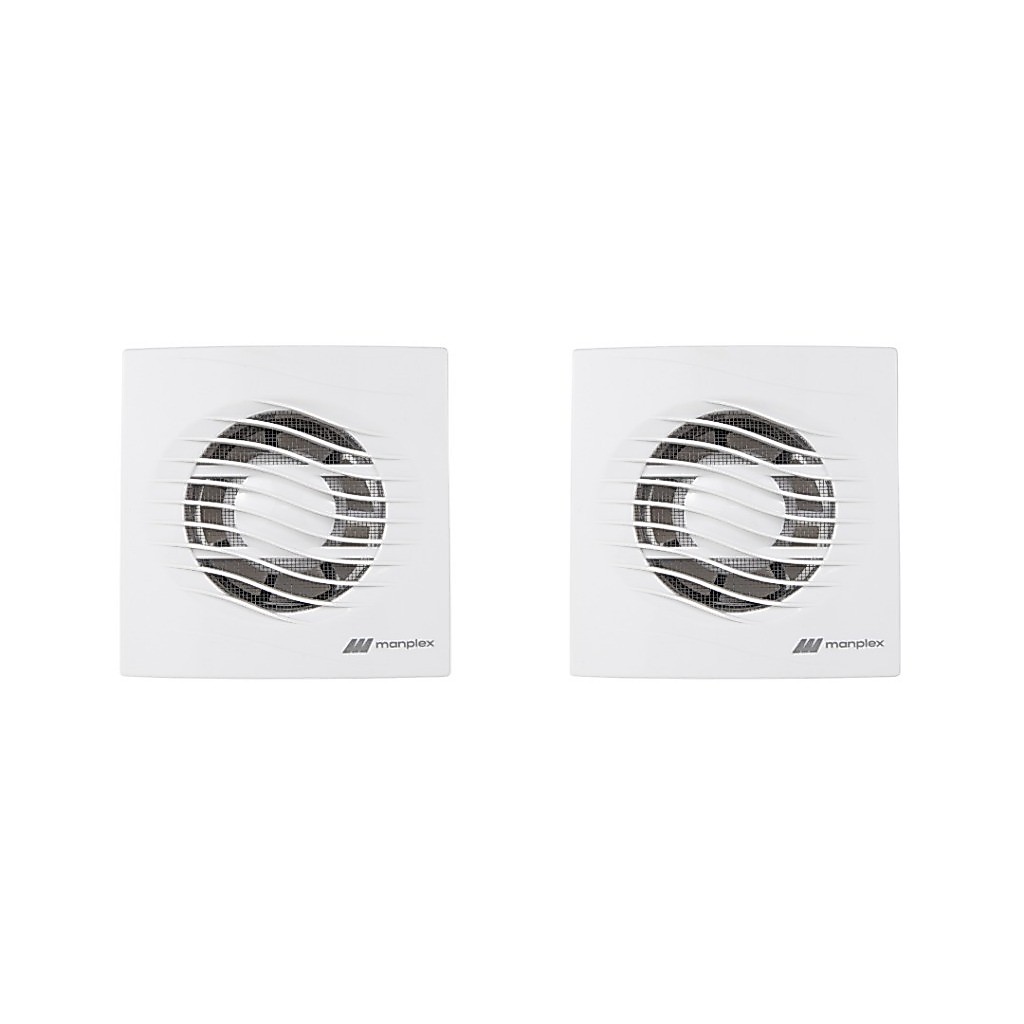 Kit 2 und Exaustor Residencial Para Banheiro Bivolt - 100mm