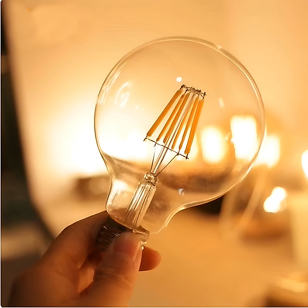Kit 2x Lâmpada Filamento LED G125 Retrô Vintage 4W 2200K E27 Bivolt — imagem 2 de 2