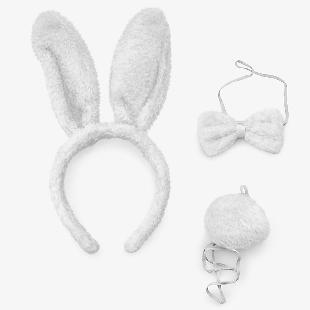 Acessórios Fantasia Coelhinha Tiara, Gravata e Rabinho Ideal Para Carnaval Festa Halloween — imagem 2 de 2