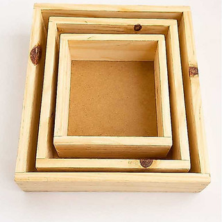 kit 3 Caixote de madeira: P-M-G ideal para montar Café da manhã, Presentes , Artesanatos.
