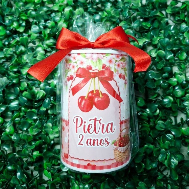 Kit Cofrinho Cereja/Cerejinha. Lembrancinha Personalizada Festa de Aniversário