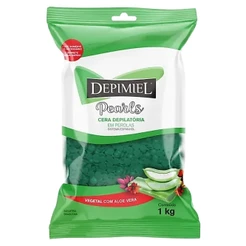 Cera Depilatória Depimiel Vegetal Aloe Vera Espanhol 1kg