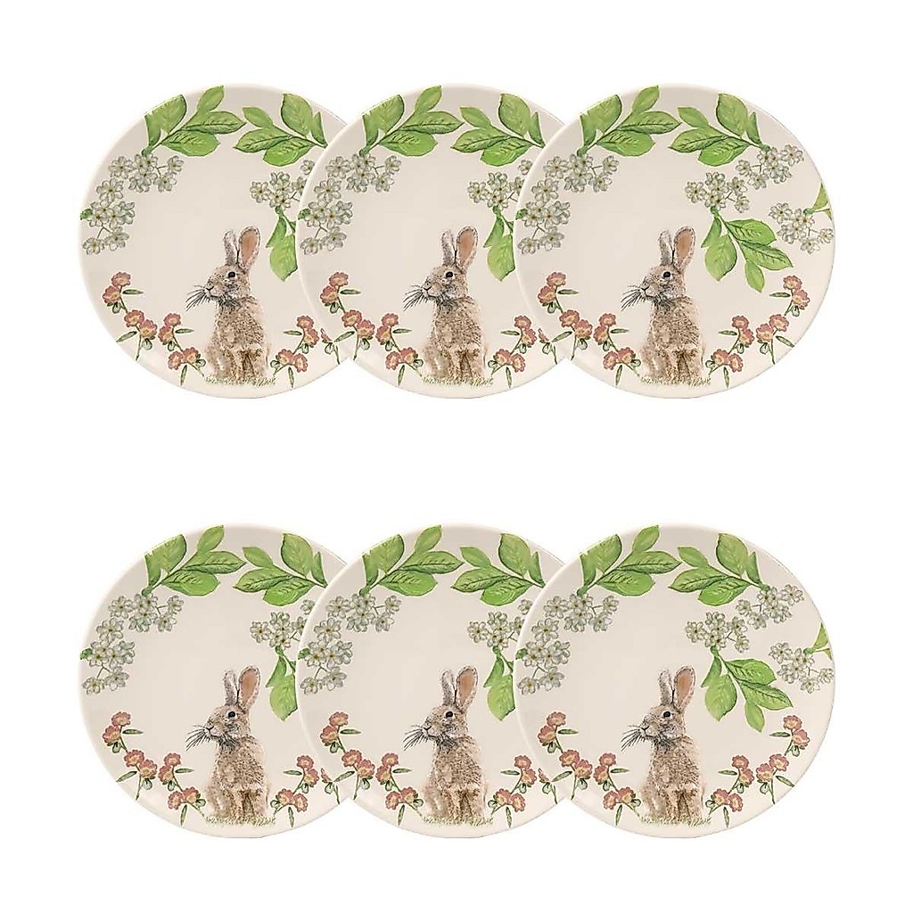 Conjunto de 6 Pratos Sobremesa 20 cm Oxford Páscoa