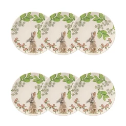 Conjunto de 6 Pratos Sobremesa 20 cm Oxford Páscoa