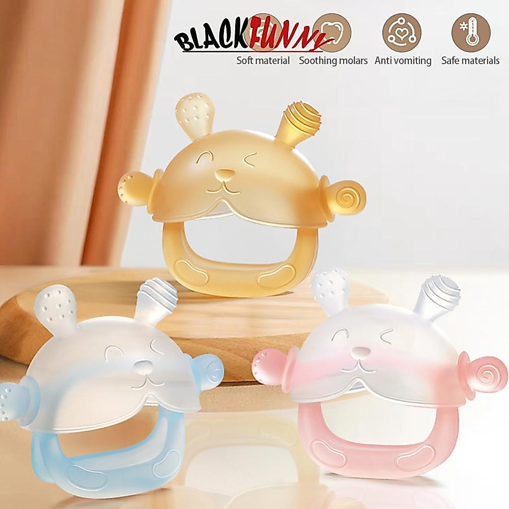 BLACKFUNNY Silicone Mordedor Criança Mastigar Brinquedos Sensoriais Anti Gota Pulso Mão Bebê Dentição Mitten Grau Alimen