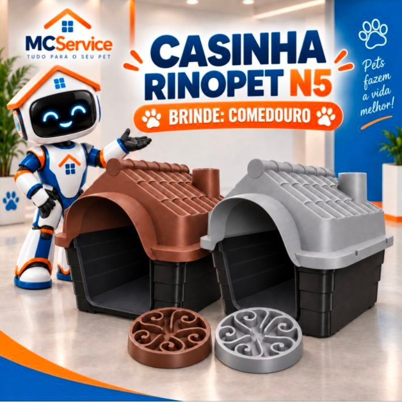 Casa Casinha Plastica De Cachorro Cães N5 Desmontável Mec Pet