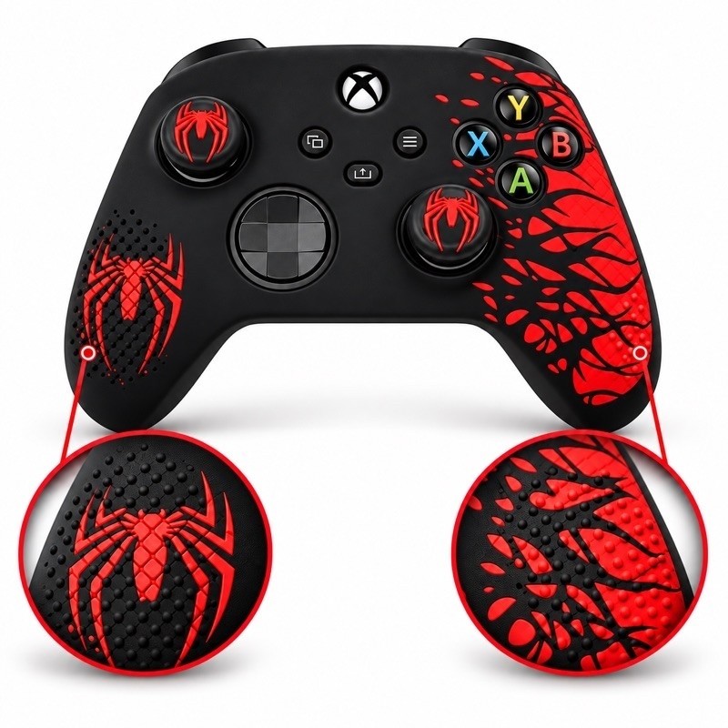 Capa Silicone para Controle Xbox Series X|S Antiderrapante + 2 Grips Protetora Personalizada