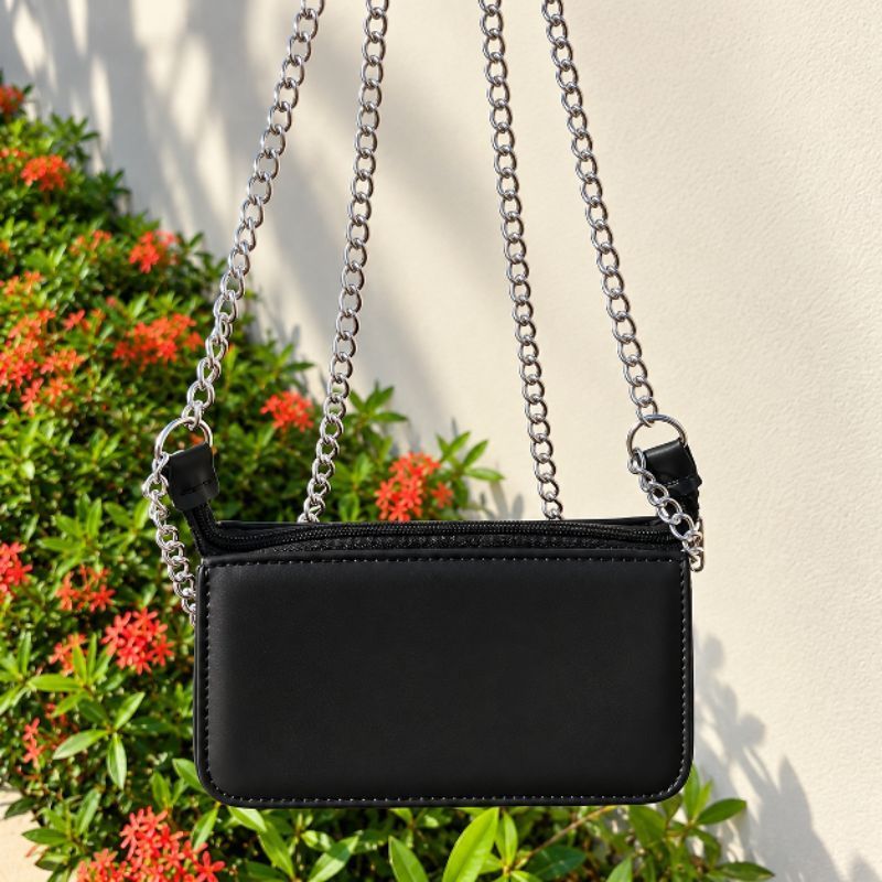 Bolsa Feminina 2 Correntes Transversal alta qualidade para festas Promoção final de ano.