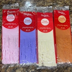 Franja plissada para bolo regina cores - kit com 4 para decoracao de festa - bolo festa retrô anos 80 e 90