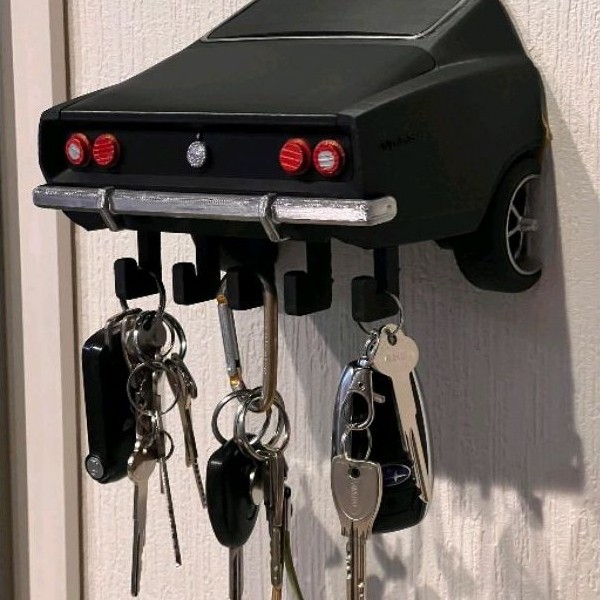Porta Chaves Decorativo Formato Traseira de Carro Retrô / Porta Malas Organizador de Parede
