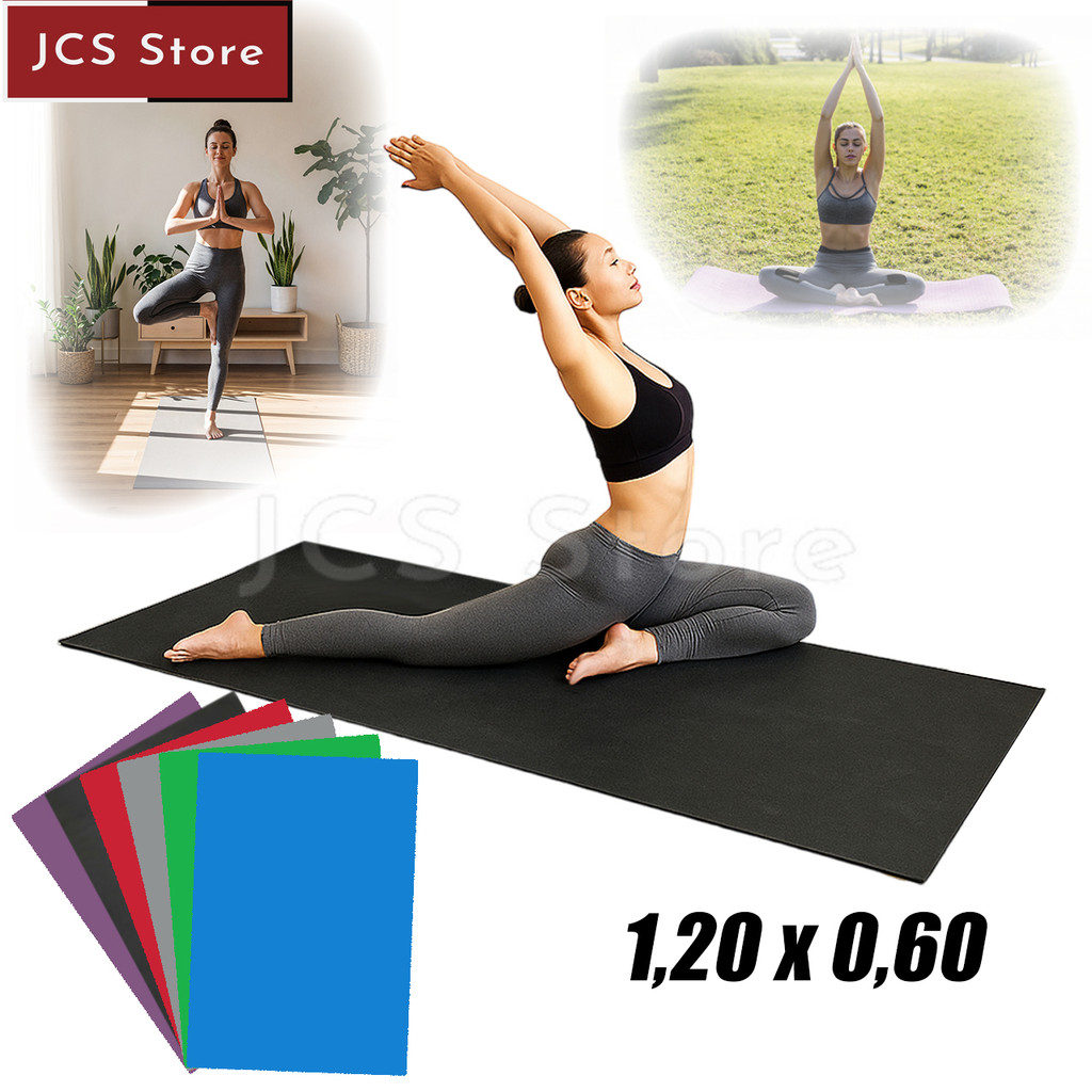 Tapete de Yoga E.V.A Fitness Antiderrapante 1,20m x 60cm – Ideal para Pilates e Exercícios em Casa