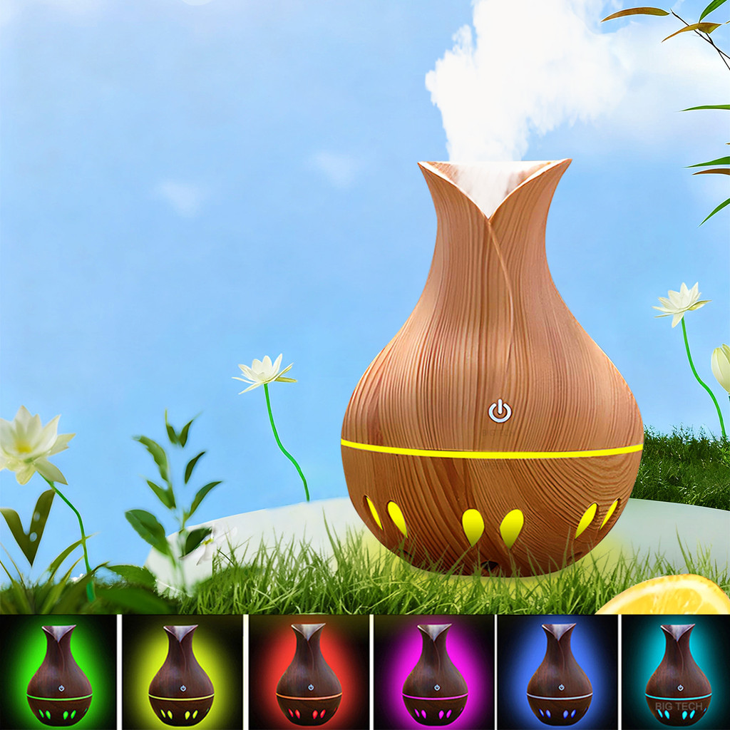 Umidificado Difusor Aromatizador Humidificado De Ambiente Purificador Com 7 Cores Luzes