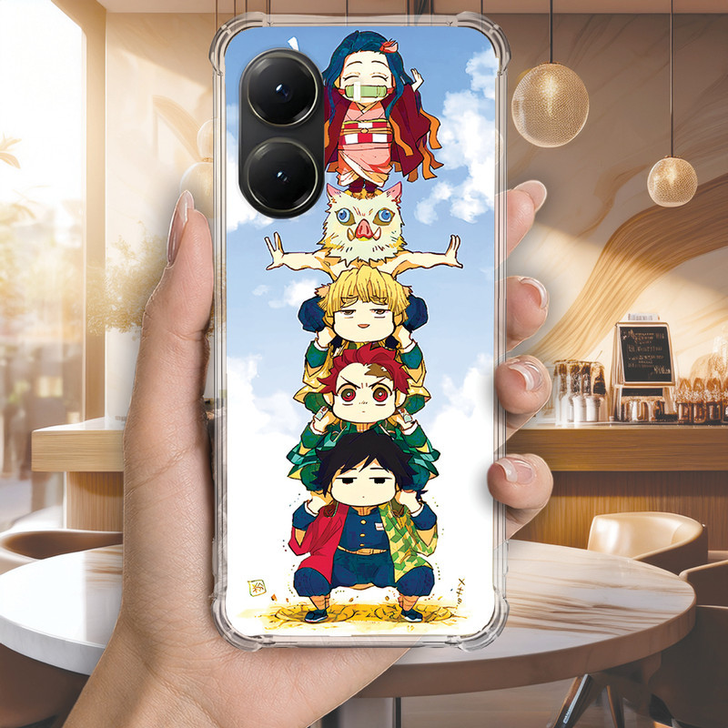 Capa Capinha POCO X6 PRO X5 X4 X3 F5 F4 GT REALME C75 Anti-impacto Personalizada anime DEMON slayer (4066)