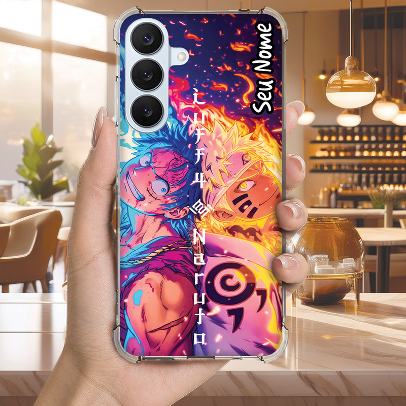 Capa Capinha GALAXY A73 A72 A71 A55 A54 A53 A52 Anti-impacto Personalizada anime NARUTO nome (3519)