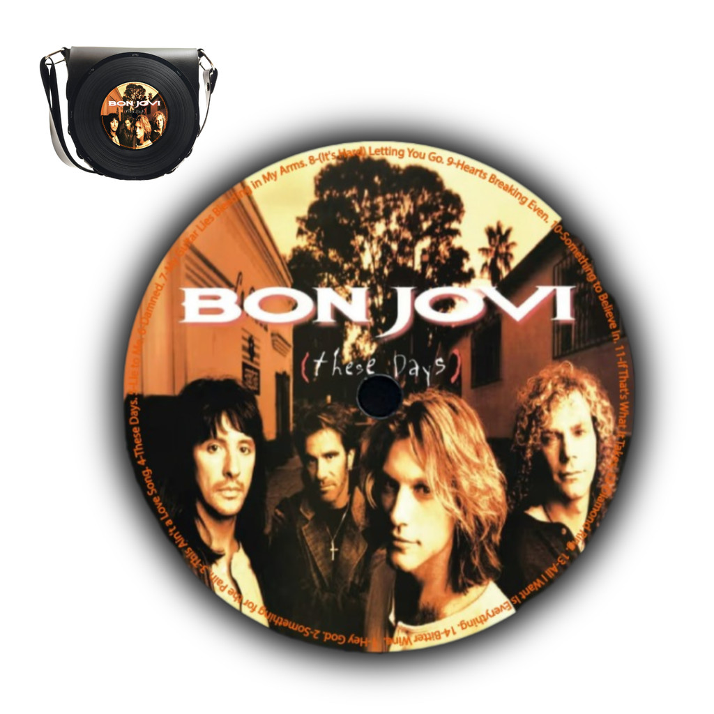 Imã decorativo Bon Jovi - para Bolsa Disco Vinil, geladeira, locker metálico