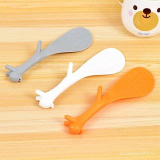 AKOAK Conjunto de 3 Utensílios Criativos para Cozinha, Colher em Forma de Esquilo Adorável, Colher de Arroz Antiaderente