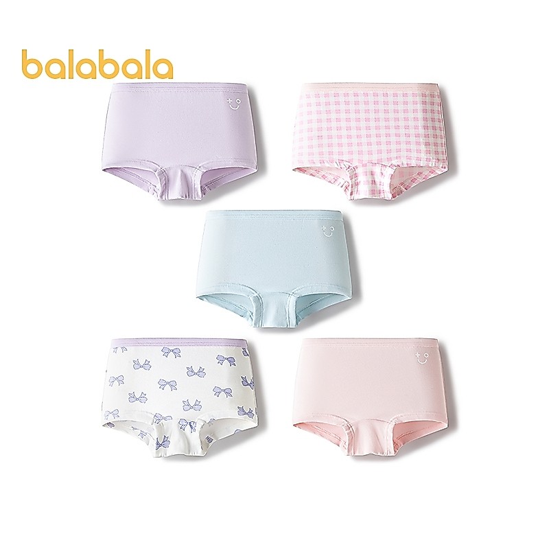 balabala Calcinha Boxer Infantil Menina Algodão Roupa Íntima Criança Confortável Sem Apertar