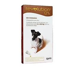 Antipulgas e Carrapatos Revolution 12% Cães de 5,1 a 10kg com 1 Pipeta
