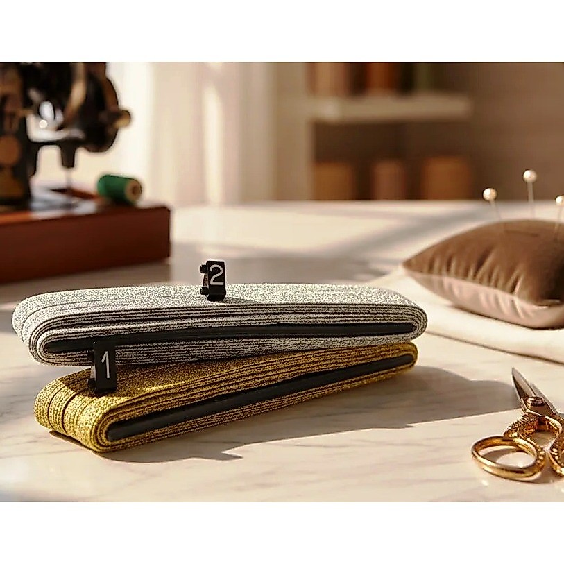 30 metros Elástico CHATO metalizado lurex 7 mm Larg - Dourado, Prata OU DIVIDIR TEM OPÇÕES DIVERSAS SÓ SELECIONAR