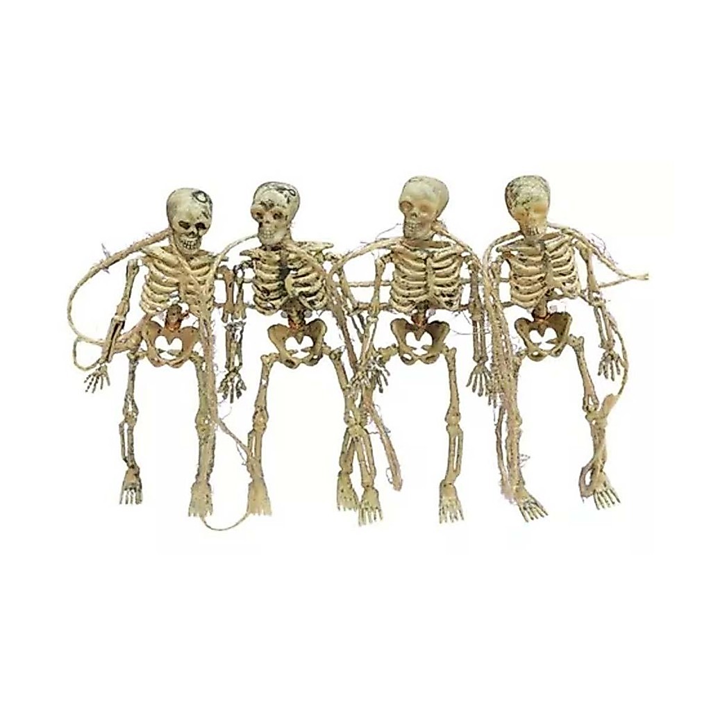 Decoração Halloween 4 Esqueletos Humanos pra Pendurar