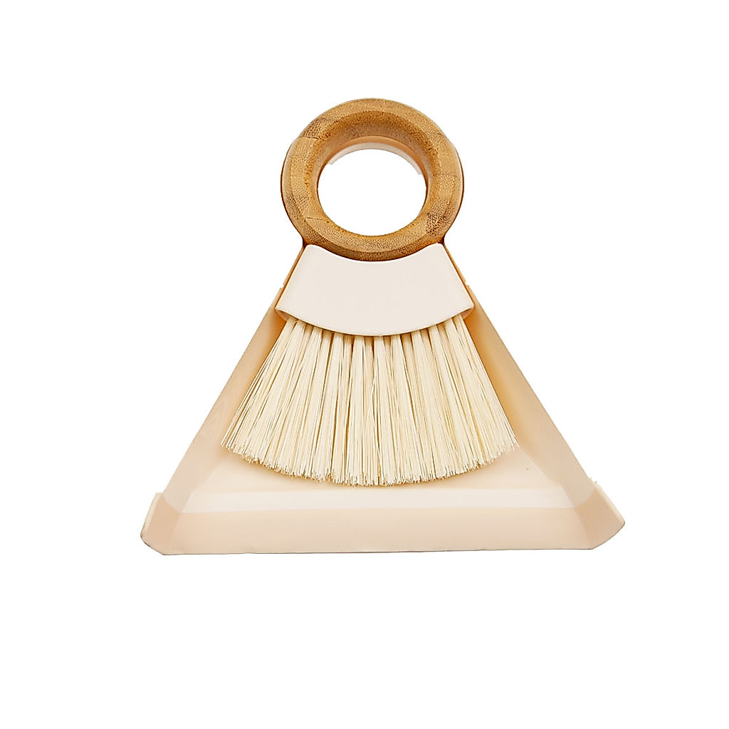 Kit Escova de Bambu E Pá Pequeno Para Limpeza - Oikos