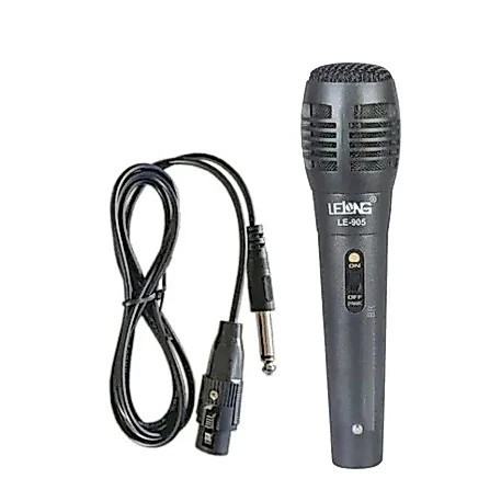 Microfone profissional dinâmico com fio original LELONG LE-905 / B-MAX BM-129  adequado para cantar, falar