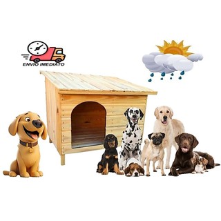 Casinha Casa Edícula de Madeira Para Cachorros Cães Gato Casa Pet Feito Madeira Pinus em 7 Tamanhos BIG HOUSE