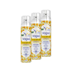 Kit 3x Vagisil Desodorante Íntimo Essências Delicadas Jasmim Branco 75ml