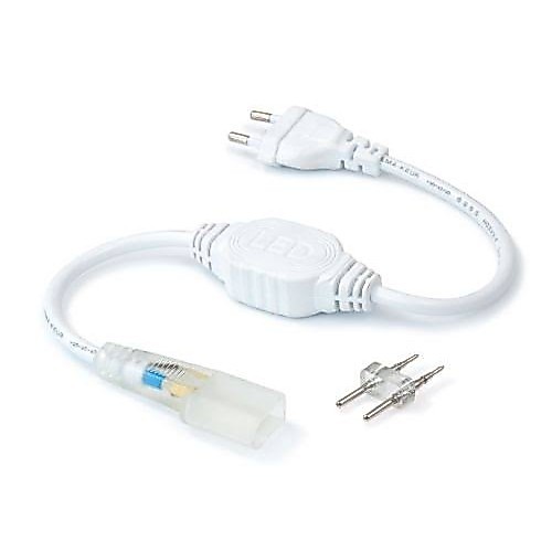 Conector Rabicho Mangueira Neon Flex Fonte IP66 Fixo Bivolt