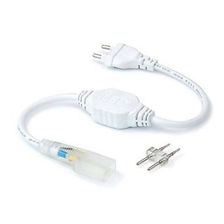 Conector Rabicho Mangueira Neon Flex Fonte IP66 Fixo Bivolt